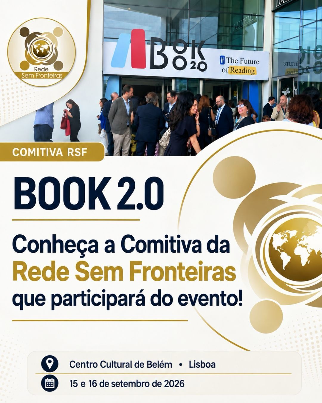 Comitiva da Rede Sem Fronteiras participa na Book 2.0, em Lisboa